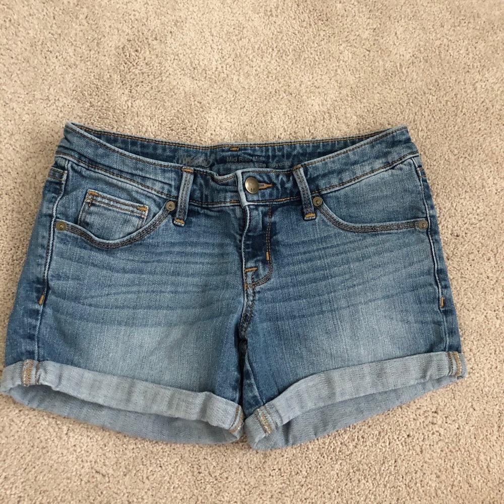 blue jean shorts